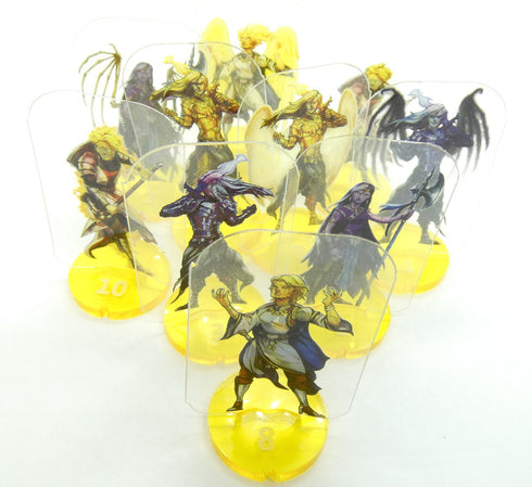 Arcknight Flat Plastic Miniatures - Aasimar Forms of Power Warband - 10 2D Minis